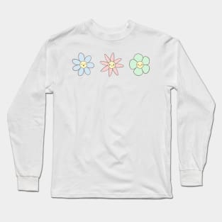 Happy Flowers Long Sleeve T-Shirt